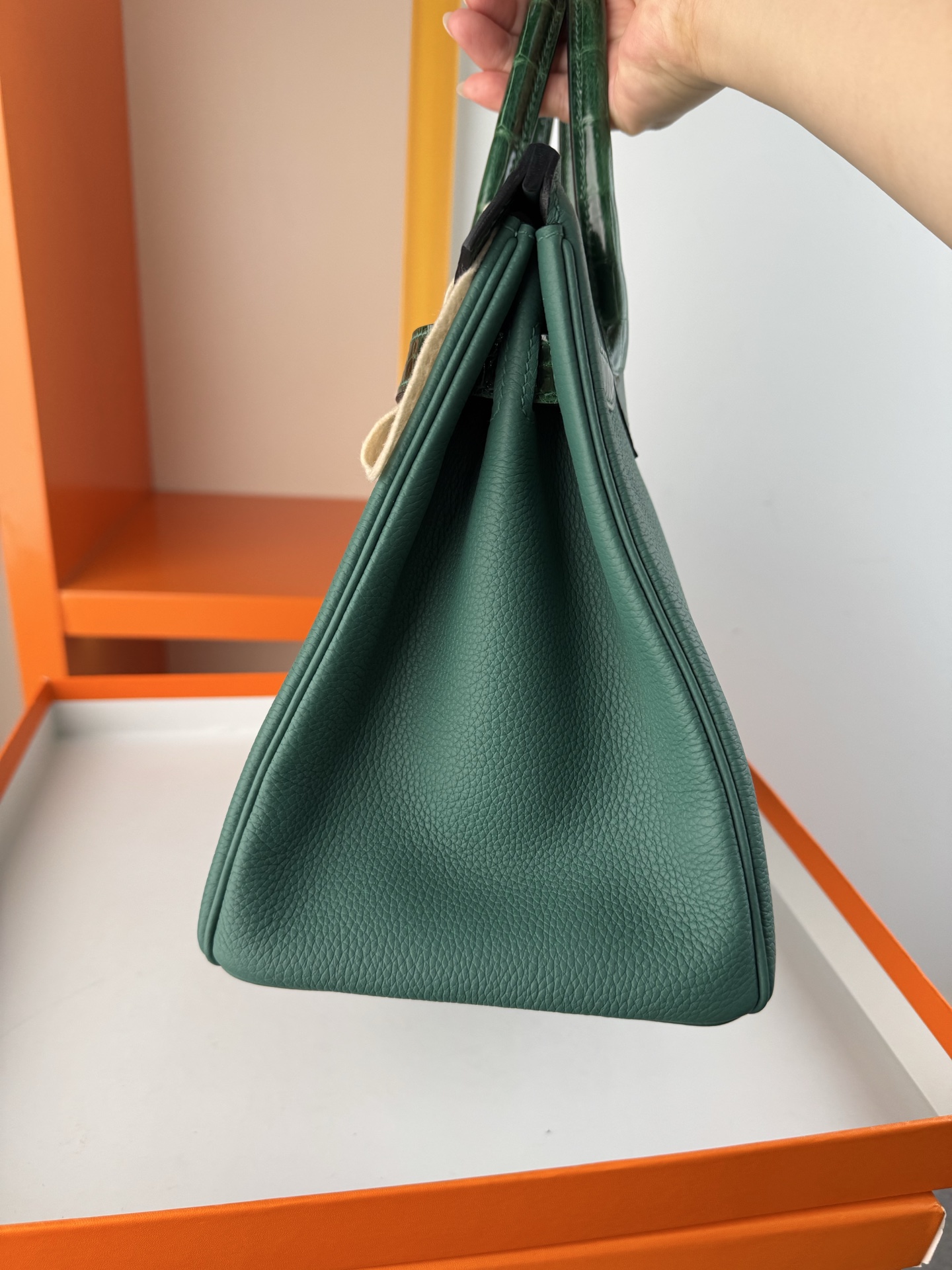 Birkin/Birkin-30cm-touch-Togo-and-Shiny-Crocodile-Emerald/img_003