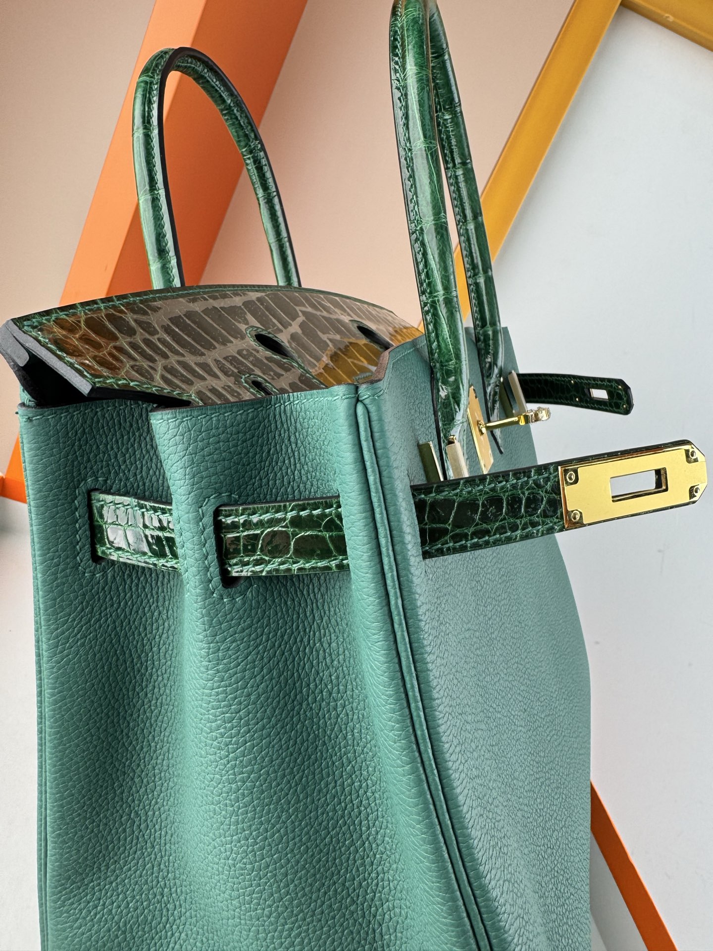 Birkin/Birkin-30cm-touch-Togo-and-Shiny-Crocodile-Emerald/img_008