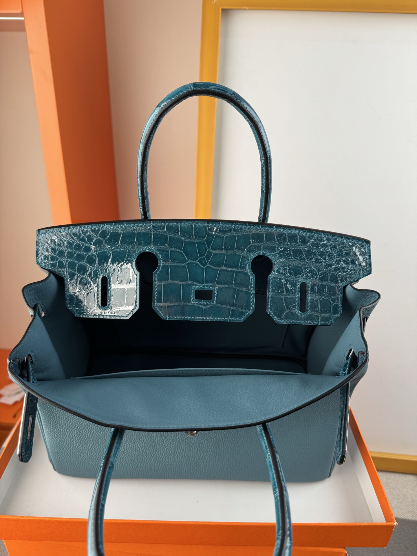 Birkin/Birkin-30cm-touch-Togo-and-Shiny-Crocodile-Jean-Blue/img_008