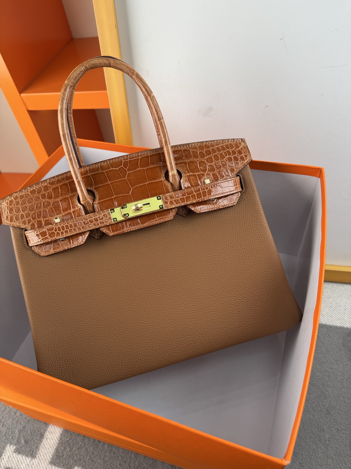 Birkin/Birkin-30cm-touch-Togo-and-Shiny-Crocodile-Sugar-Brown/img_008
